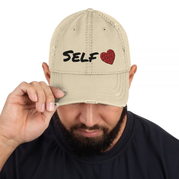 Self LOVE Distressed Dad Hat